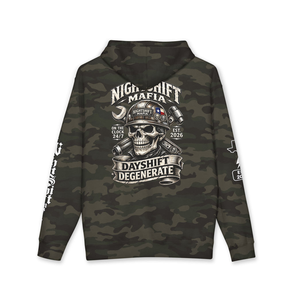 Night Shift Hoodie — Dayshift Degenerate