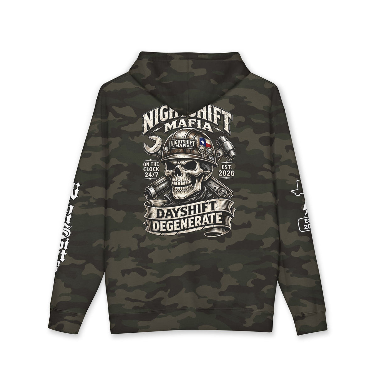Night Shift Hoodie — Dayshift Degenerate