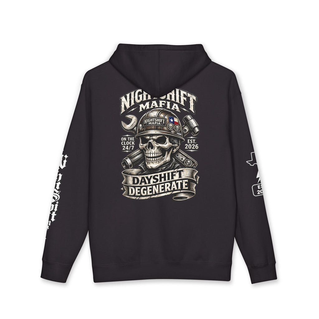 Night Shift Hoodie — Dayshift Degenerate
