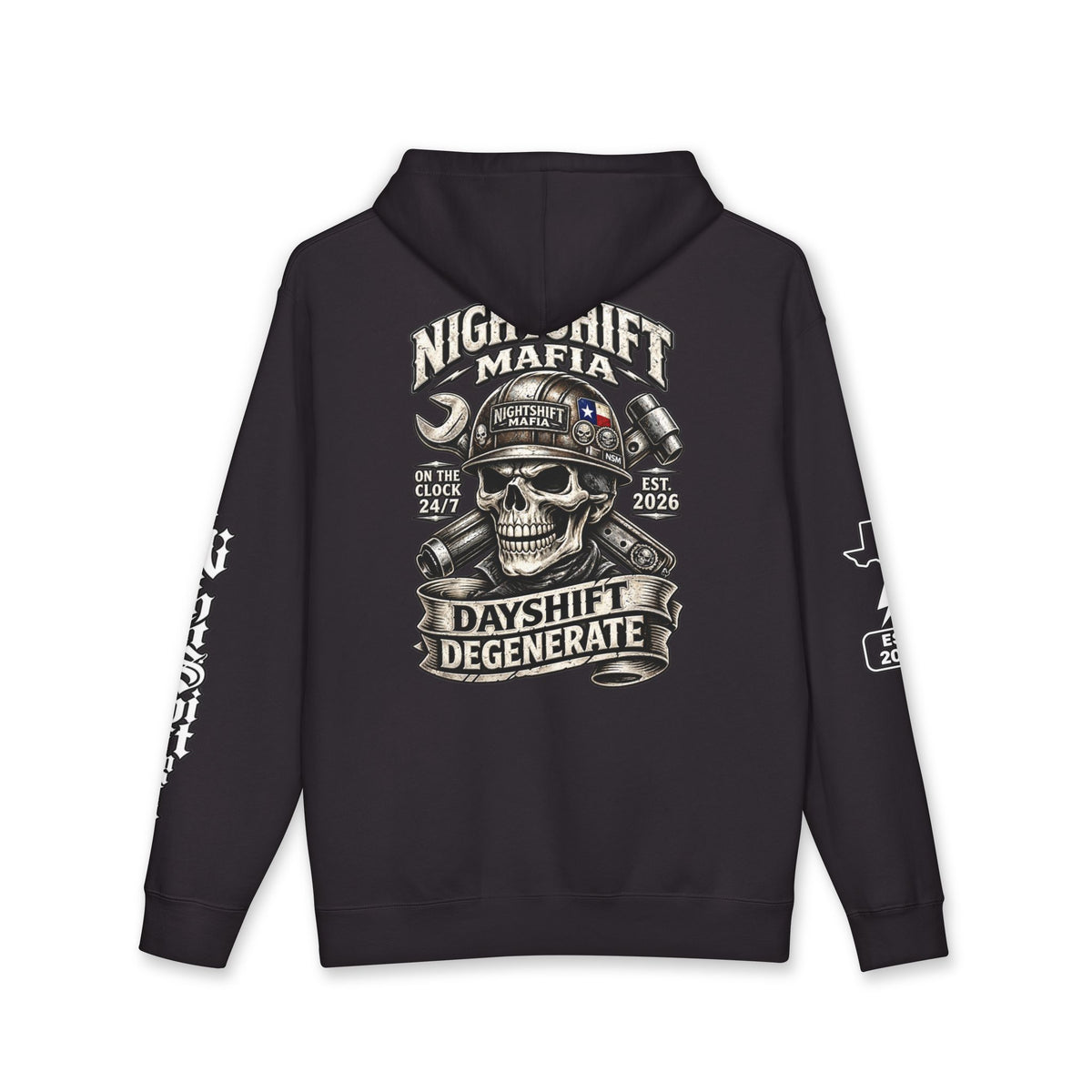 Night Shift Hoodie — Dayshift Degenerate