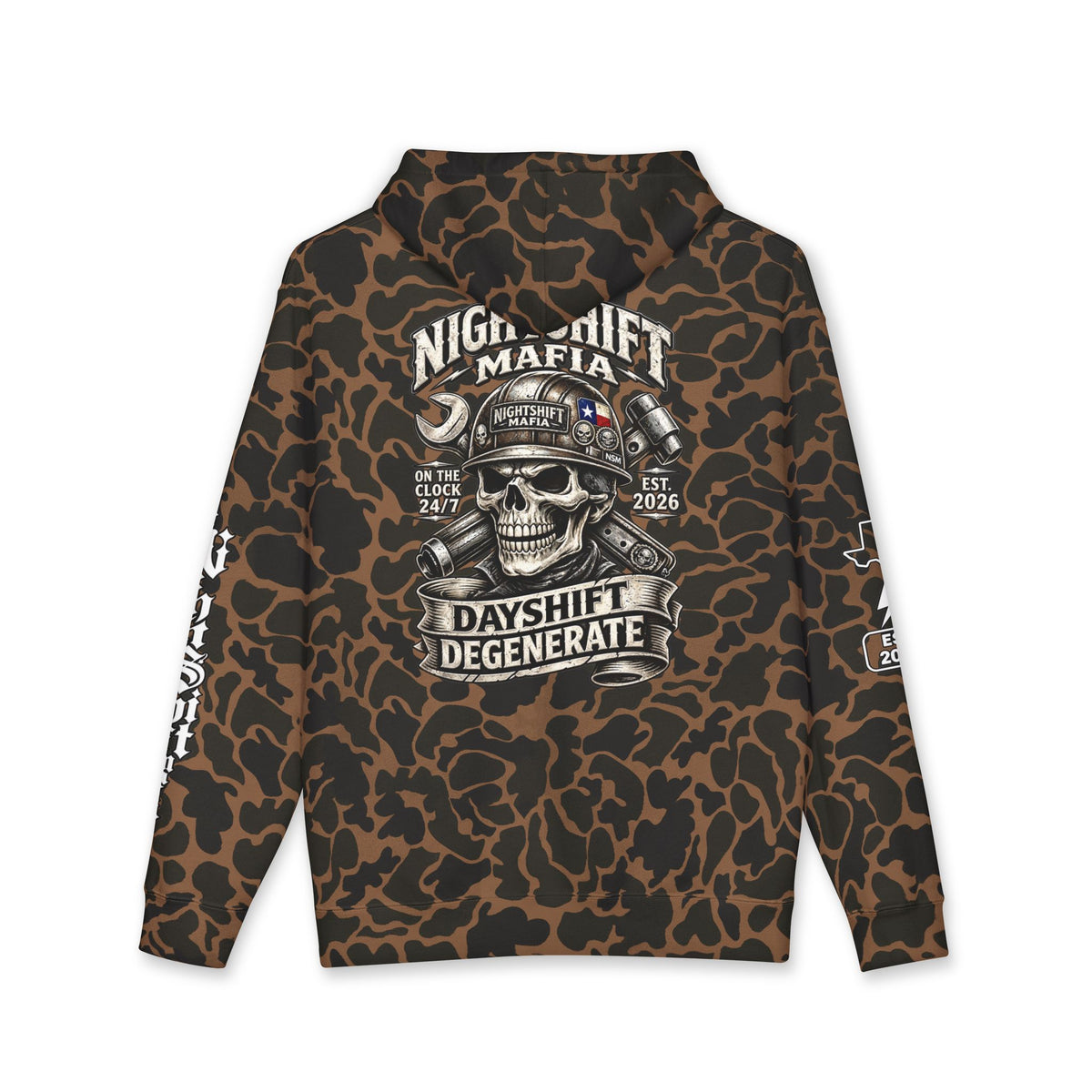 Night Shift Hoodie — Dayshift Degenerate
