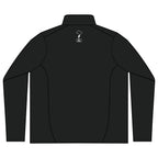 R-Tek Pro Fleece Jacket — Minimal Black Full‑Zip with Left Chest Gothic Logo