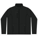 R-Tek Pro Fleece Jacket — Minimal Black Full‑Zip with Left Chest Gothic Logo