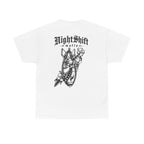 T-Shirt — "NightShift Mafia" Graphic Tee with Mask & Dagger Back Design